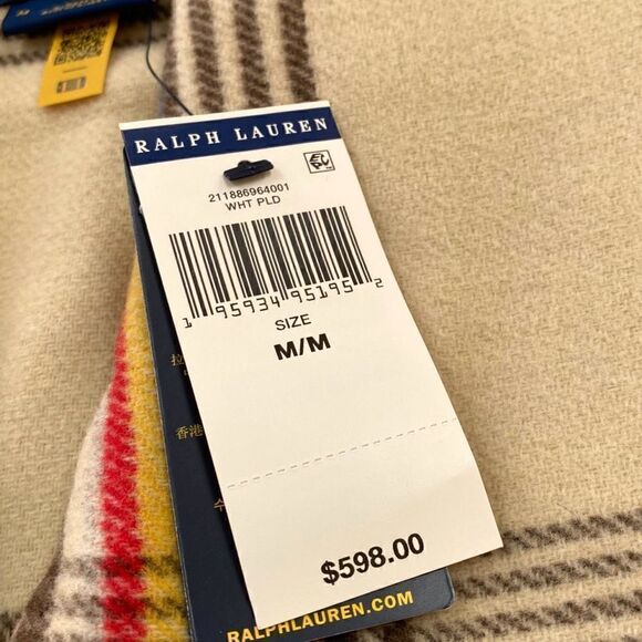 Polo Ralph Lauren Plaid Fringe-Trim Womens Shirt Jacket size Medium New - Picture 9 of 9